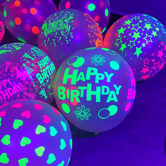 Fluorescent Latex Balloon Glow In The Dark