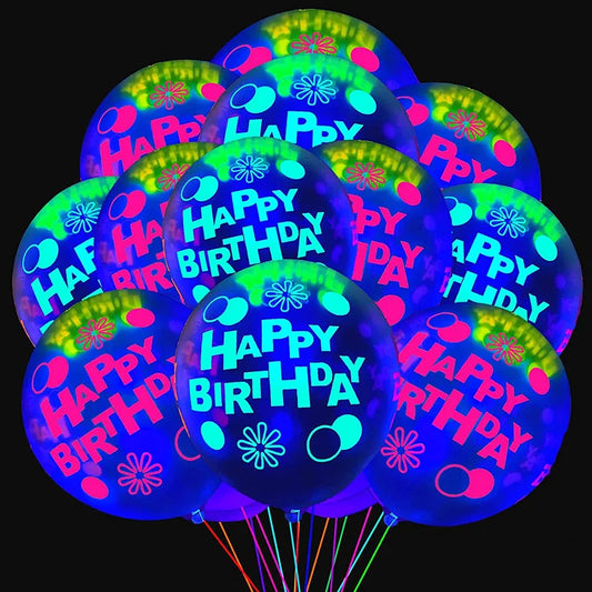 Fluorescent Latex Balloon Glow In The Dark
